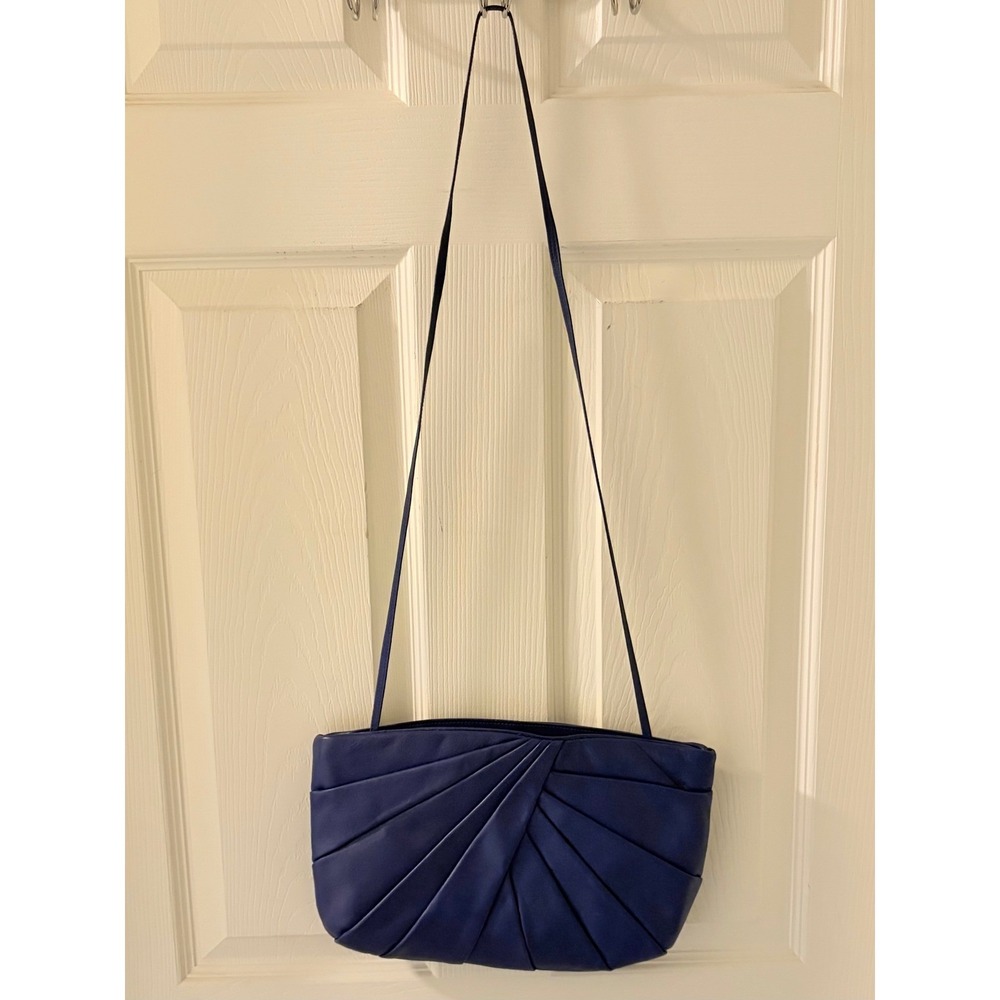 Vintage Amanda Smith Lavender Accordion Hinged Frame Shoulder Bag Purse